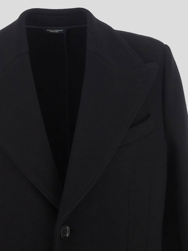 The Best Shops DOLCE & GABBANA: cappotti corti - Cappotto in feltro nero