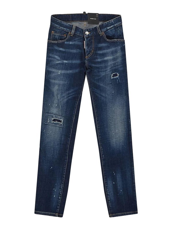 DSQUARED2: Jeans évasés - Jean Bootcut - Bleu
