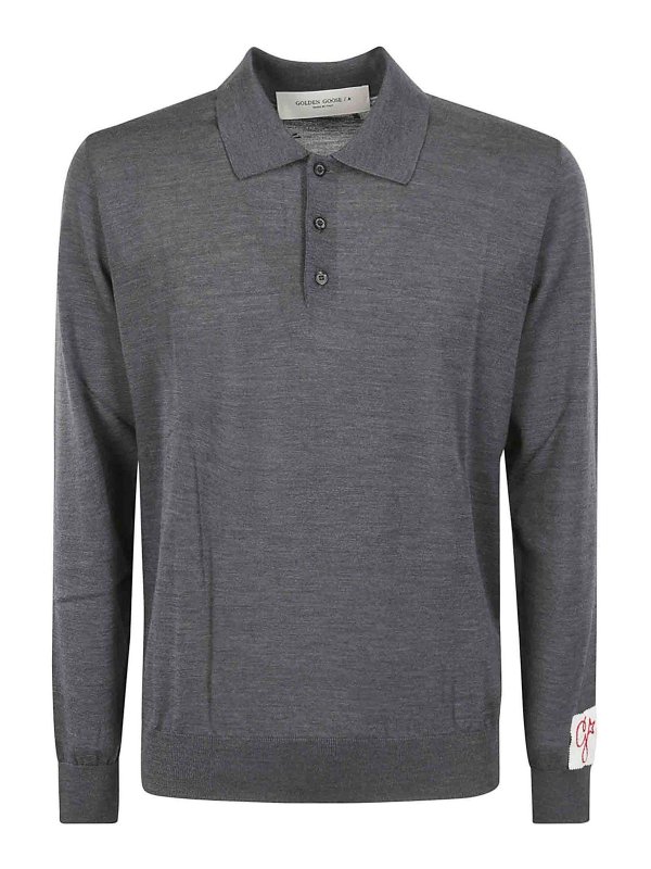 GOLDEN GOOSE: ポロシャツ - ポロシャツ - グレー