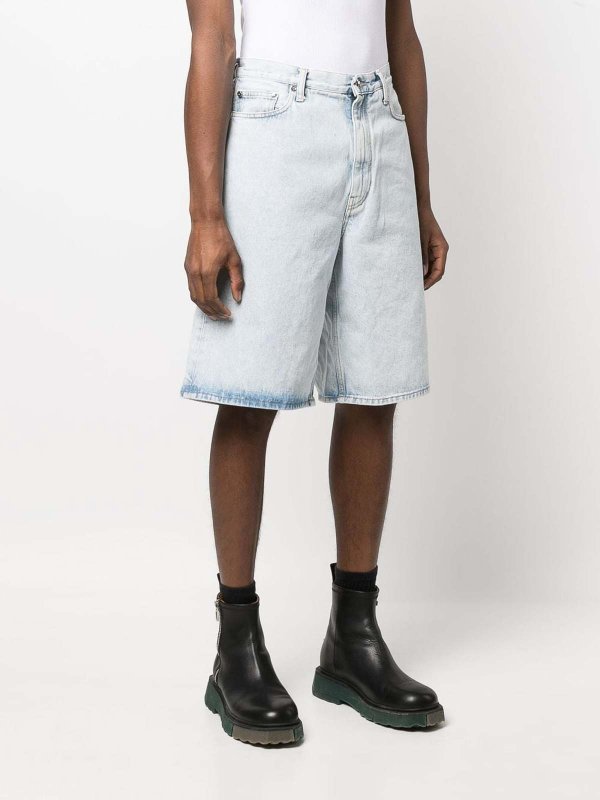 The Best Shops OFF-WHITE: トラウザーショーツ - ショートパンツ - ブルー