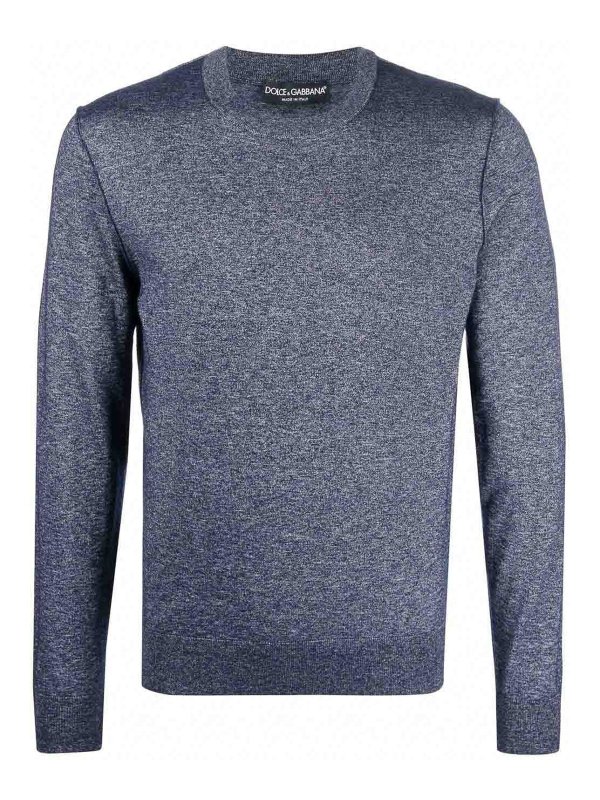 DOLCE & GABBANA: Pull col rond - Pull Col Rond - Bleu