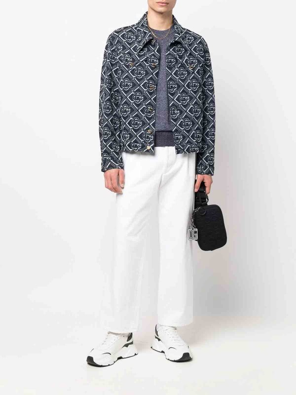 DOLCE & GABBANA: Pull col rond online - Pull Col Rond - Bleu