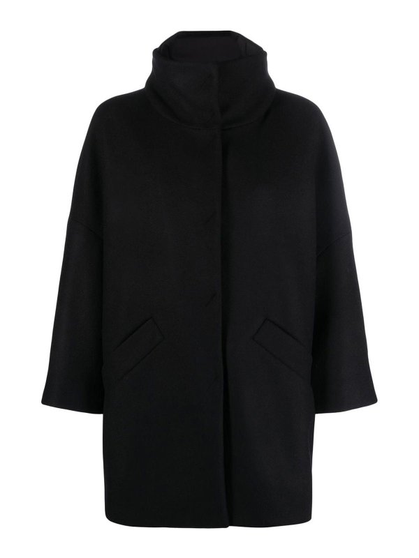 HERNO: short coats - wool midi coat