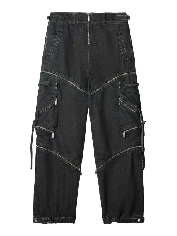OFF-WHITE: pantaloni casual - Pantaloni cargo con zip