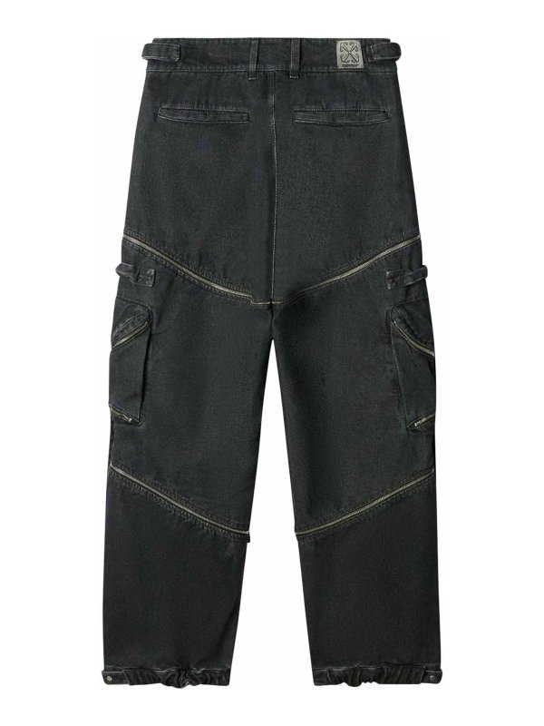 OFF-WHITE: pantaloni casual online - Pantaloni cargo con zip