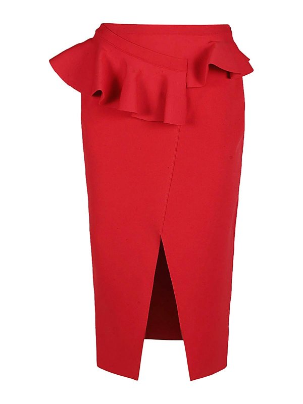 ALEXANDER MCQUEEN: gonne al ginocchio  e longuette - Gonna midi rossa