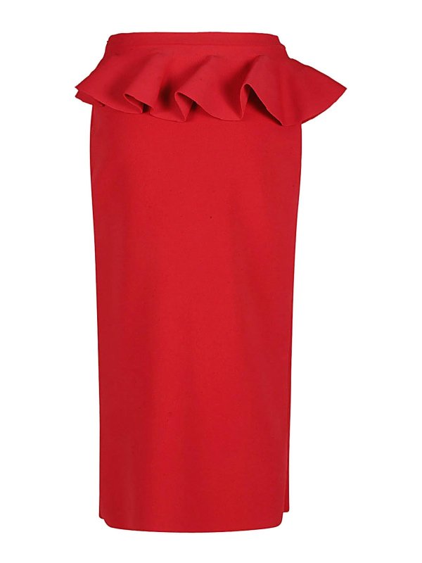 ALEXANDER MCQUEEN: gonne al ginocchio  e longuette online - Gonna midi rossa