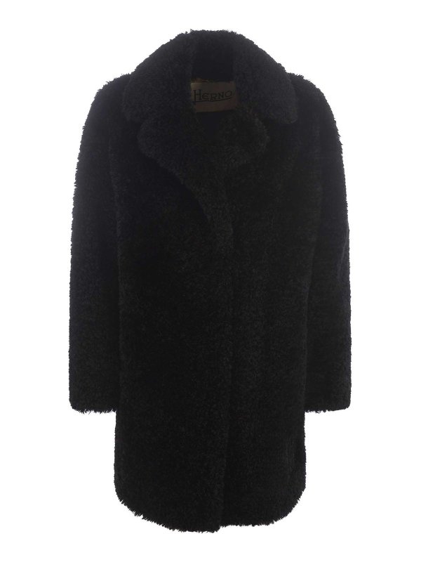 HERNO: short coats - Faux Fur Coat