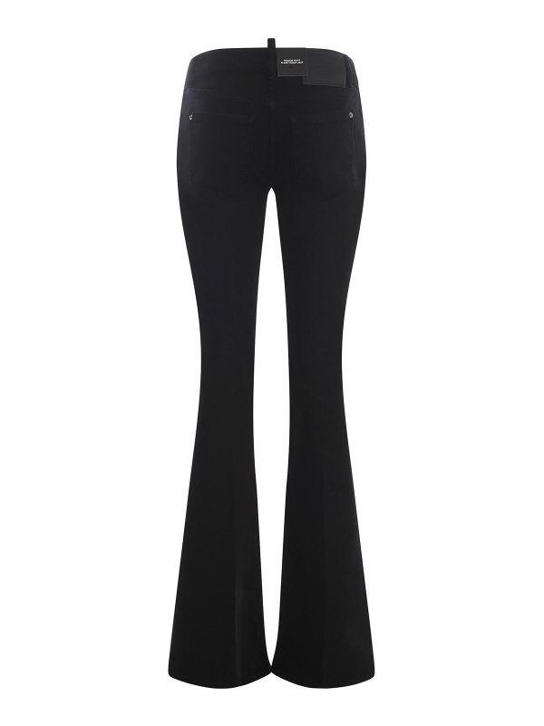 The Best Shops DSQUARED2: ベルボトムジーンズ - フレアジーンズ - 黒