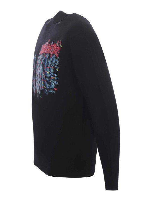 DSQUARED2: Suéteres con cuello pico online - Suéter Cuello Redondo - Negro