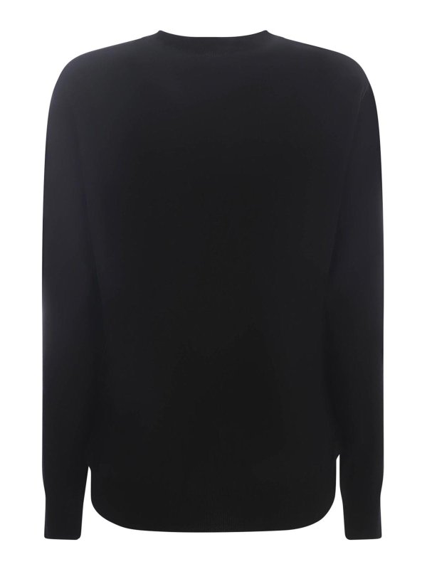 The Best Shops DSQUARED2: Suéteres con cuello pico - Suéter Cuello Redondo - Negro