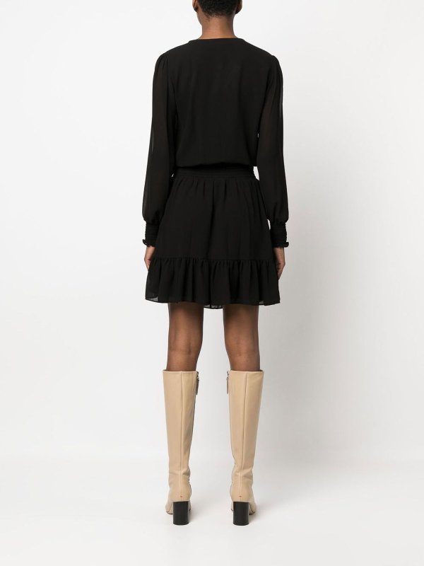 Solid ruffle dress shop online: MICHAEL KORS