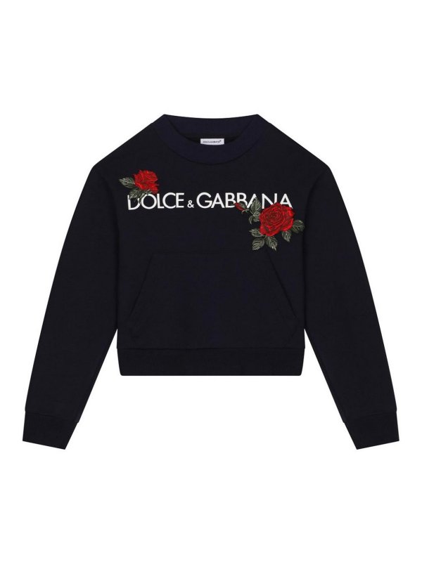 Dolce & Gabbana Jr: Sweatshirts und Pullover - Sweatshirt - Blau