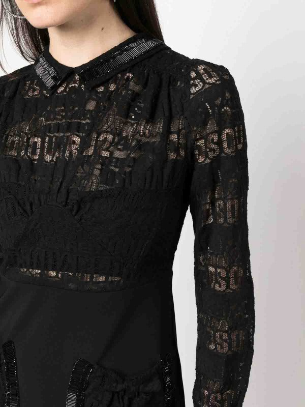 ショートドレス - 黒 shop online: DSQUARED2