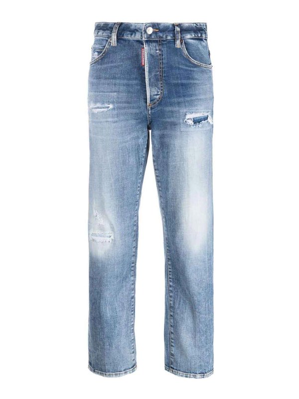 DSQUARED2: straight leg jeans - Trousers