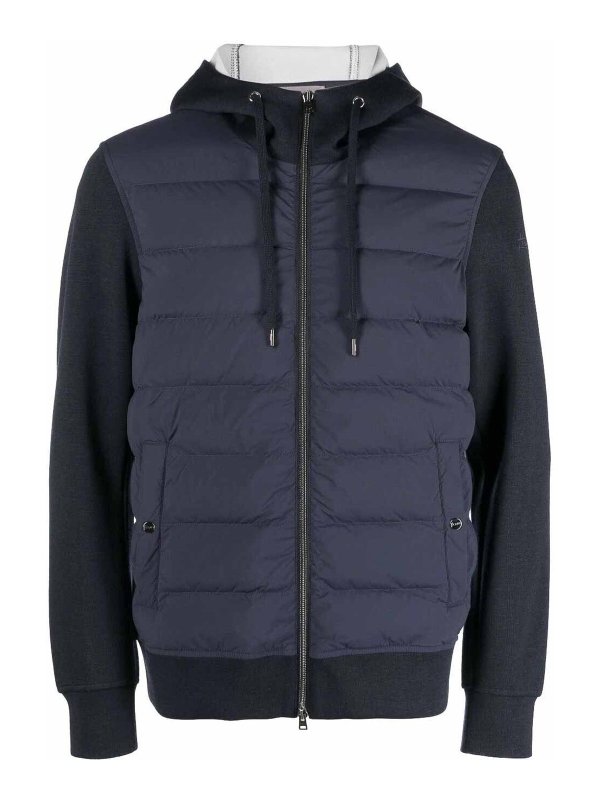 HERNO: padded jackets - Bomber knit