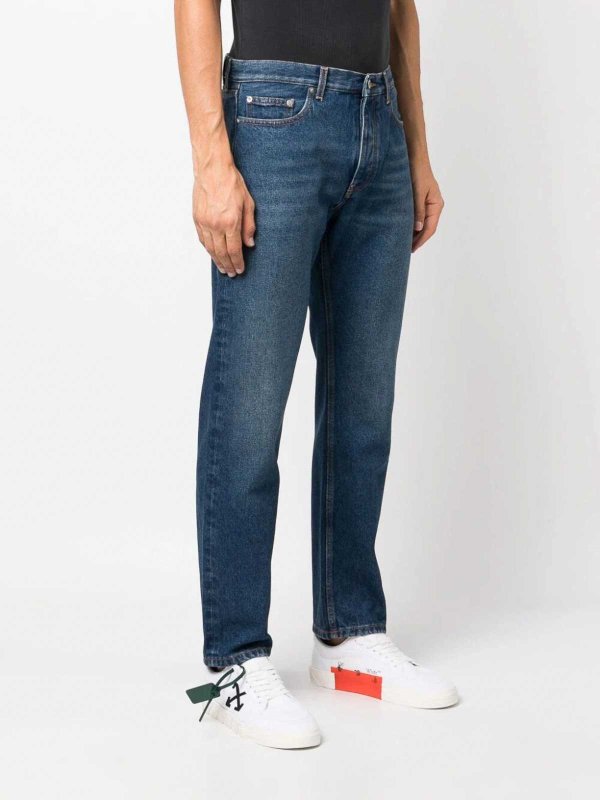 The Best Shops OFF-WHITE: Jeans Rectos - Vaqueros Rectos - Azul