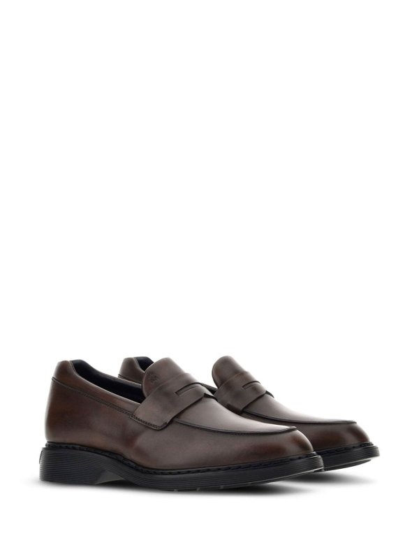HOGAN: Loafers & Slippers online - Leather loafers