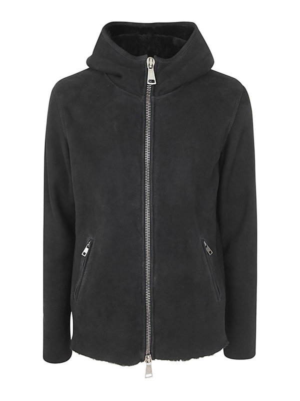 GIORGIO BRATO: casual jackets - Sheepskin bomber jacket