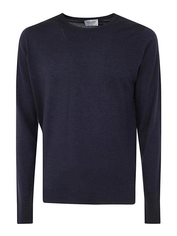 JOHN SMEDLEY: クルーネック - クルーネック - ブルー