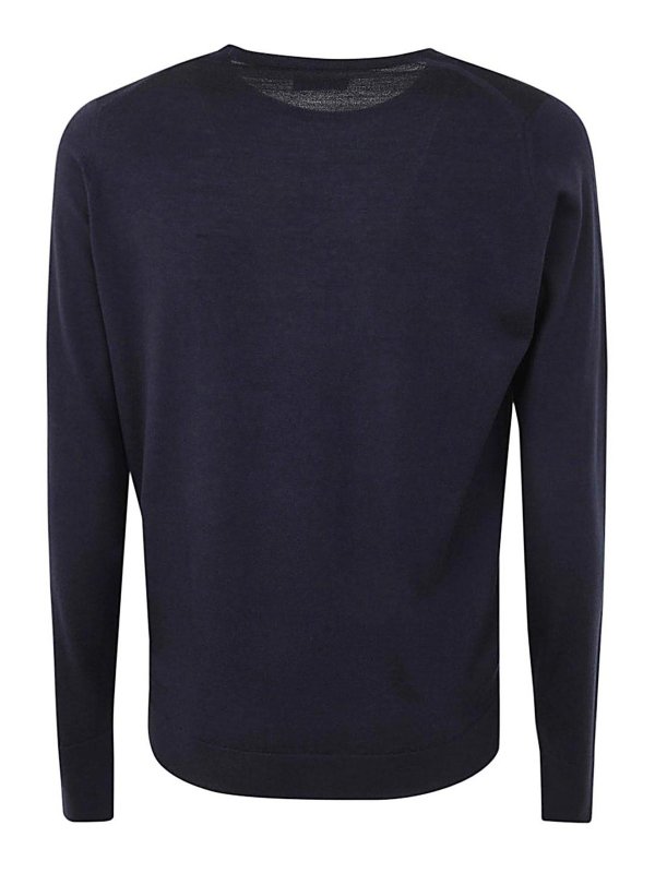 JOHN SMEDLEY: クルーネック online - クルーネック - ブルー