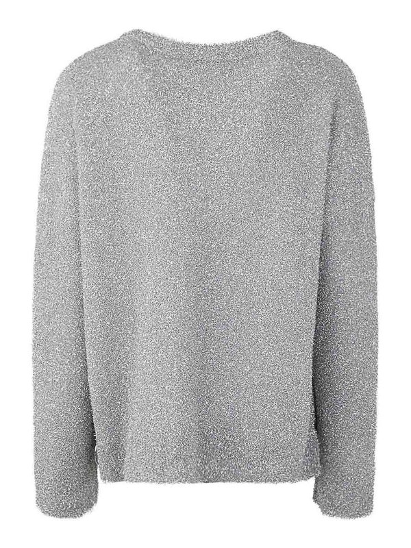 PACO RABANNE: Strickpullover mit Rundhalsausschnitt online - Rundhalspullover - Metallic