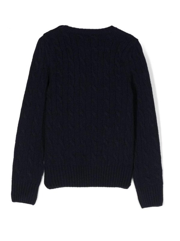 POLO RALPH LAUREN: Strickpullover mit V-Ausschnitt online - V-Pullover - Blau