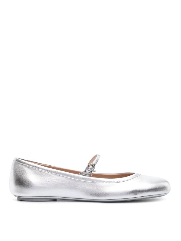 Gianvito Rossi: flat shoes - Nappa silk ballerinas