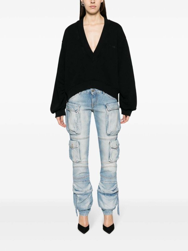 The Attico: bootcut jeans online - Washed denim jeans