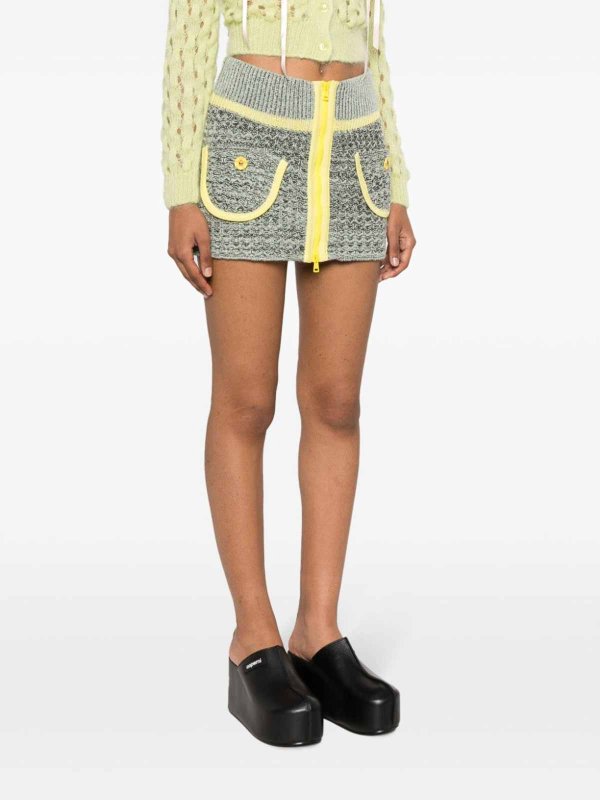 膝丈/ミディスカート - イエロー shop online: CORMIO