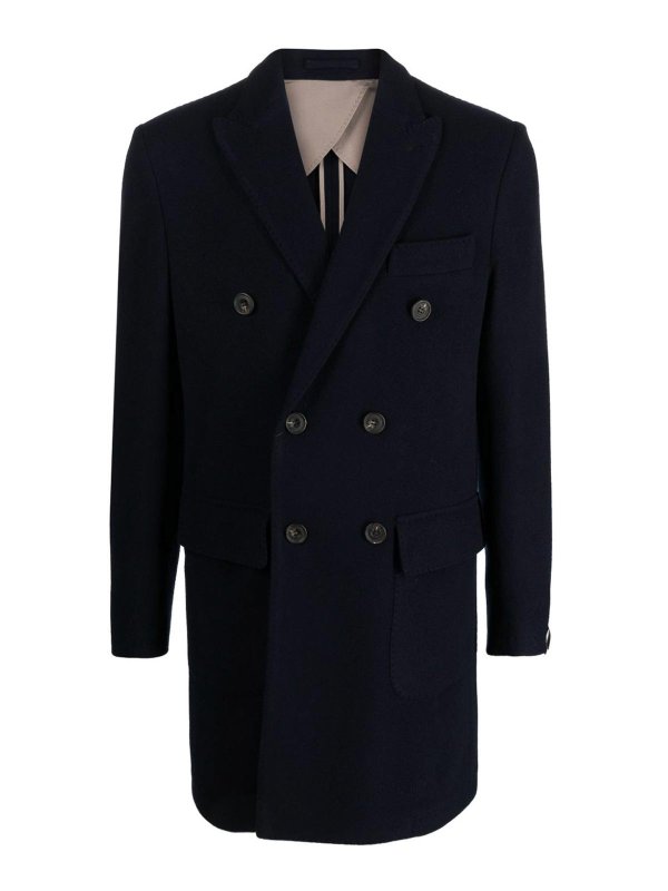 CORNELIANI: short coats - Double-breasted coat