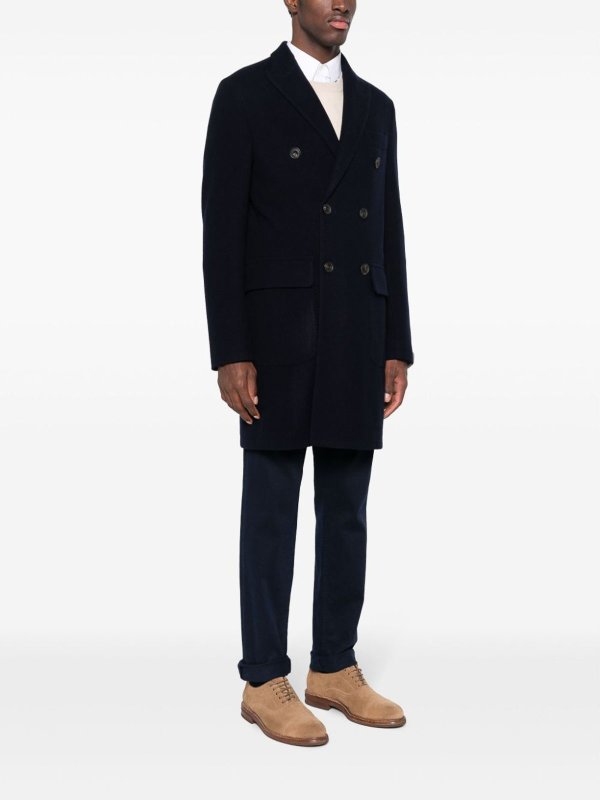 CORNELIANI: short coats online - Double-breasted coat