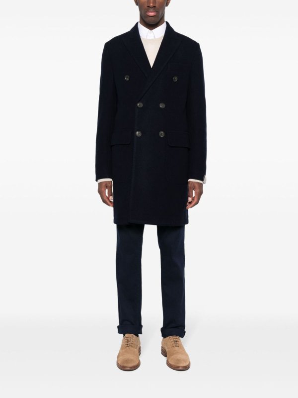Double-breasted coat shop online: CORNELIANI