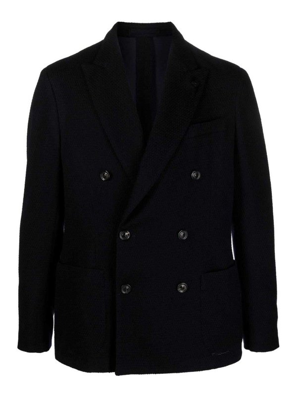 LARDINI: short coats - Double-breasted blazer