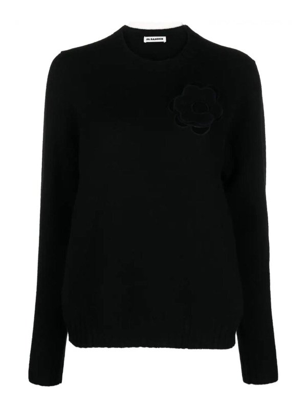 JIL SANDER: crew necks - Laser cut sweater