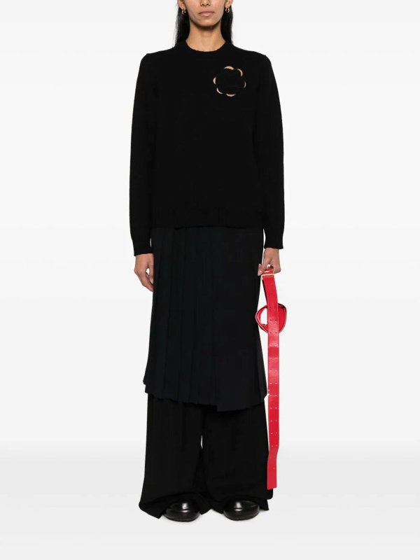 The Best Shops JIL SANDER: crew necks - Laser cut sweater