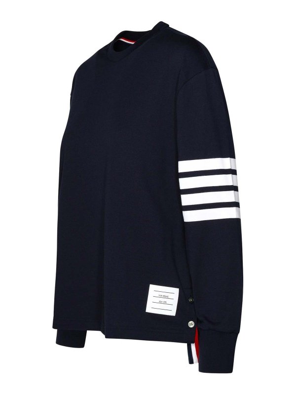 The Best Shops THOM BROWNE: クルーネック - ボートネック - ダークブルー