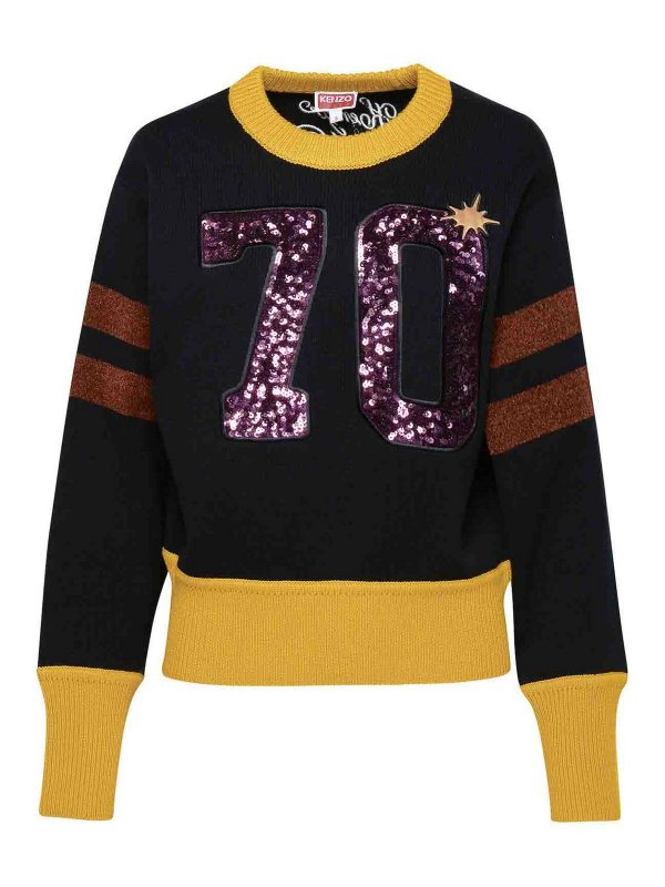 KENZO: U-Boot-Ausschnitt - U-Boot-Pullover - Schwarz