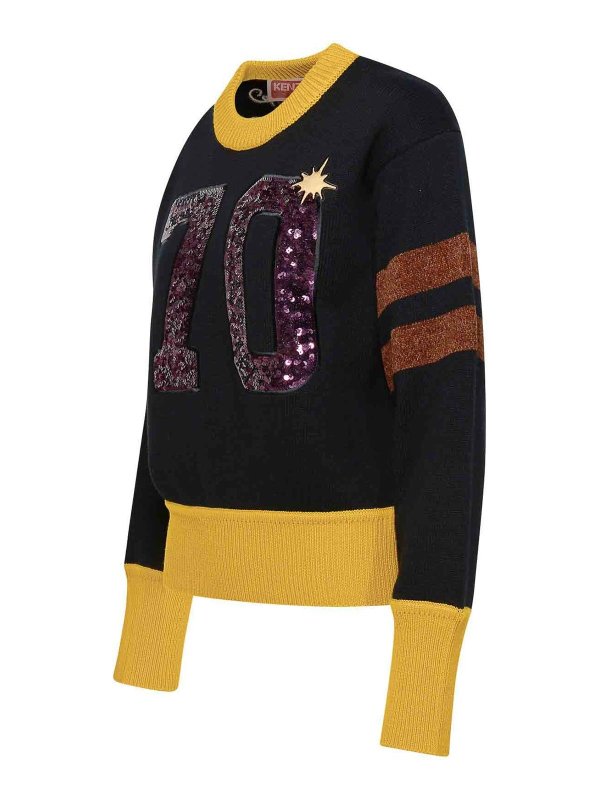 The Best Shops KENZO: U-Boot-Ausschnitt - U-Boot-Pullover - Schwarz