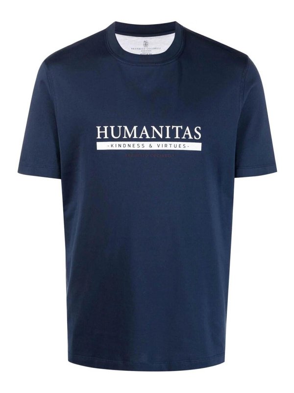 Brunello Cucinelli T-shirt - Blue - Men|M0T718462CEB42