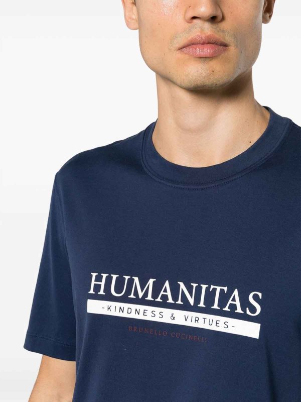 Brunello Cucinelli T-shirt - Blue - Men|M0T718462CEB42