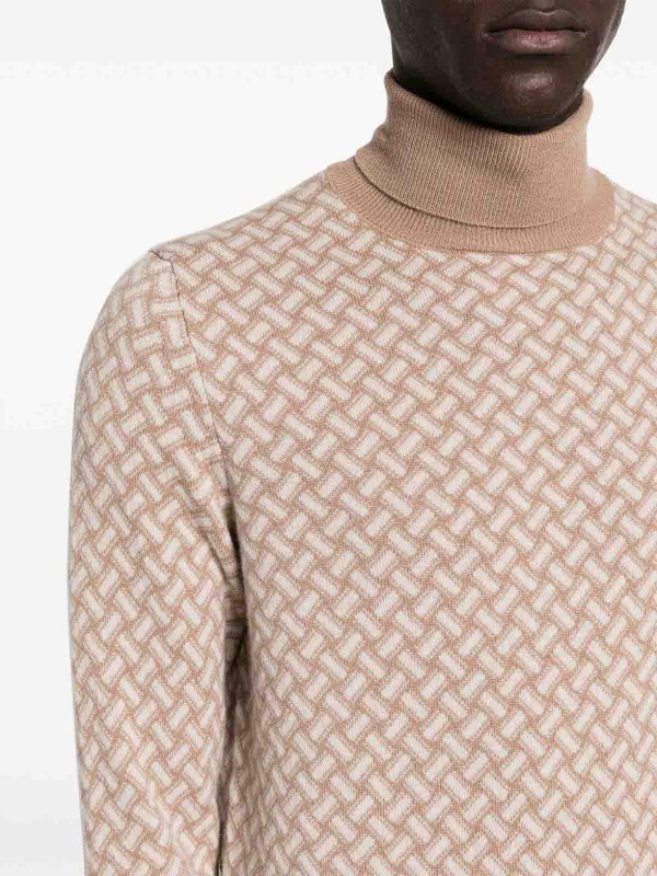 The Best Shops DRUMOHR: Turtlenecks & Polo necks - `biscottino` turtle-neck sweater