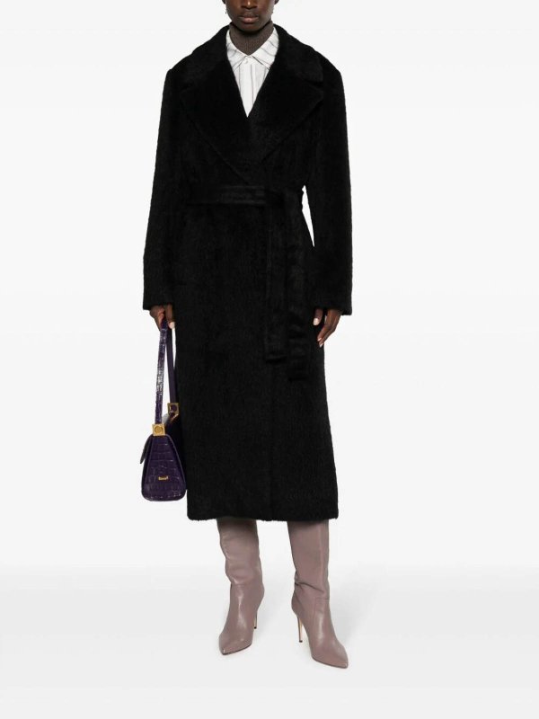 TWINSET: short coats online - Belted long coat