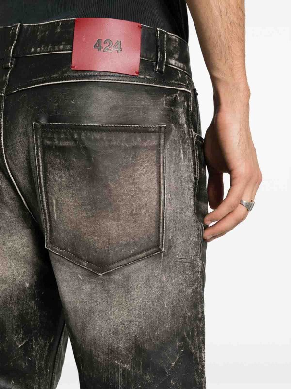 424: Trousers Shorts online - Leather trousers