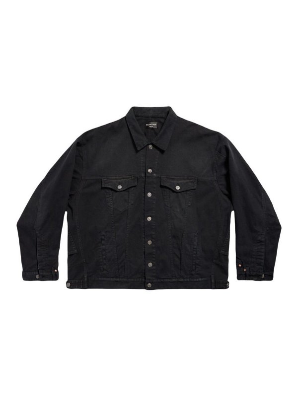 BALENCIAGA: casual jackets - Deconstructed denim jacket