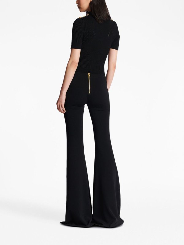 The Best Shops Balmain: Tops & Tank tops - Gold embossed buttons knitted top