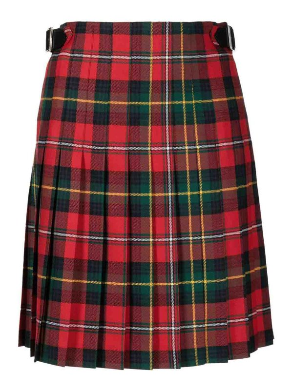 COMME DES GARCONS: Knee length skirts & Midi - Checked wool mini skirt