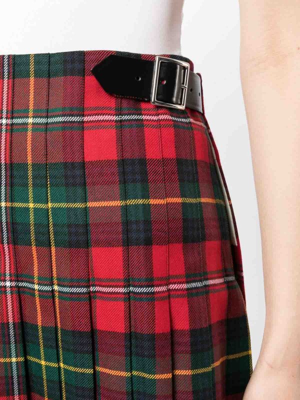 COMME DES GARCONS: Knee length skirts & Midi online - Checked wool mini skirt