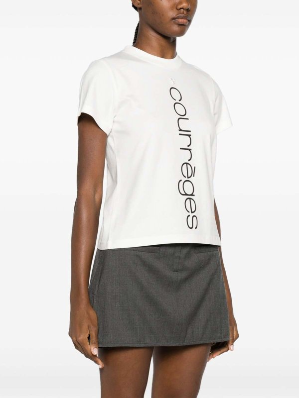 Courreges: T-shirts online - T-Shirt - Weiß