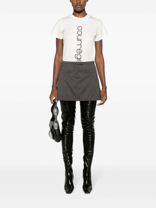 The Best Shops Courreges: T-shirts - T-Shirt - Weiß